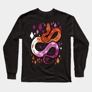 Lesbian Pride Snake Long Sleeve T-Shirt